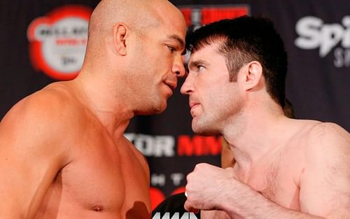 Tito Ortiz (left) and Chael Sonnen (right) [Photo credit: MMAFightingonSB on YouTube]