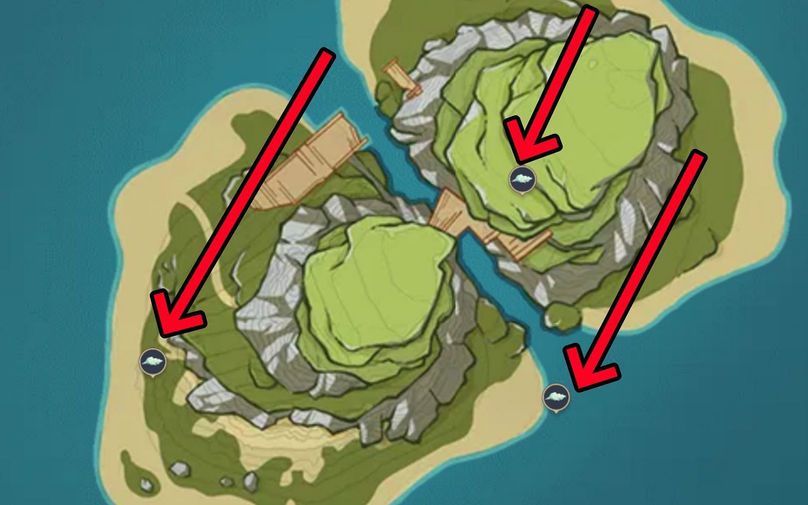 The Pudding Isle locations (Image via HoYoverse)