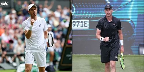 Andy Murray (L) and Sam Querrey.