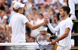 "Jannik was the better player, and he deserves it" - Carlos Alcaraz after losing to Jannik Sinner in Wimbledon 4R