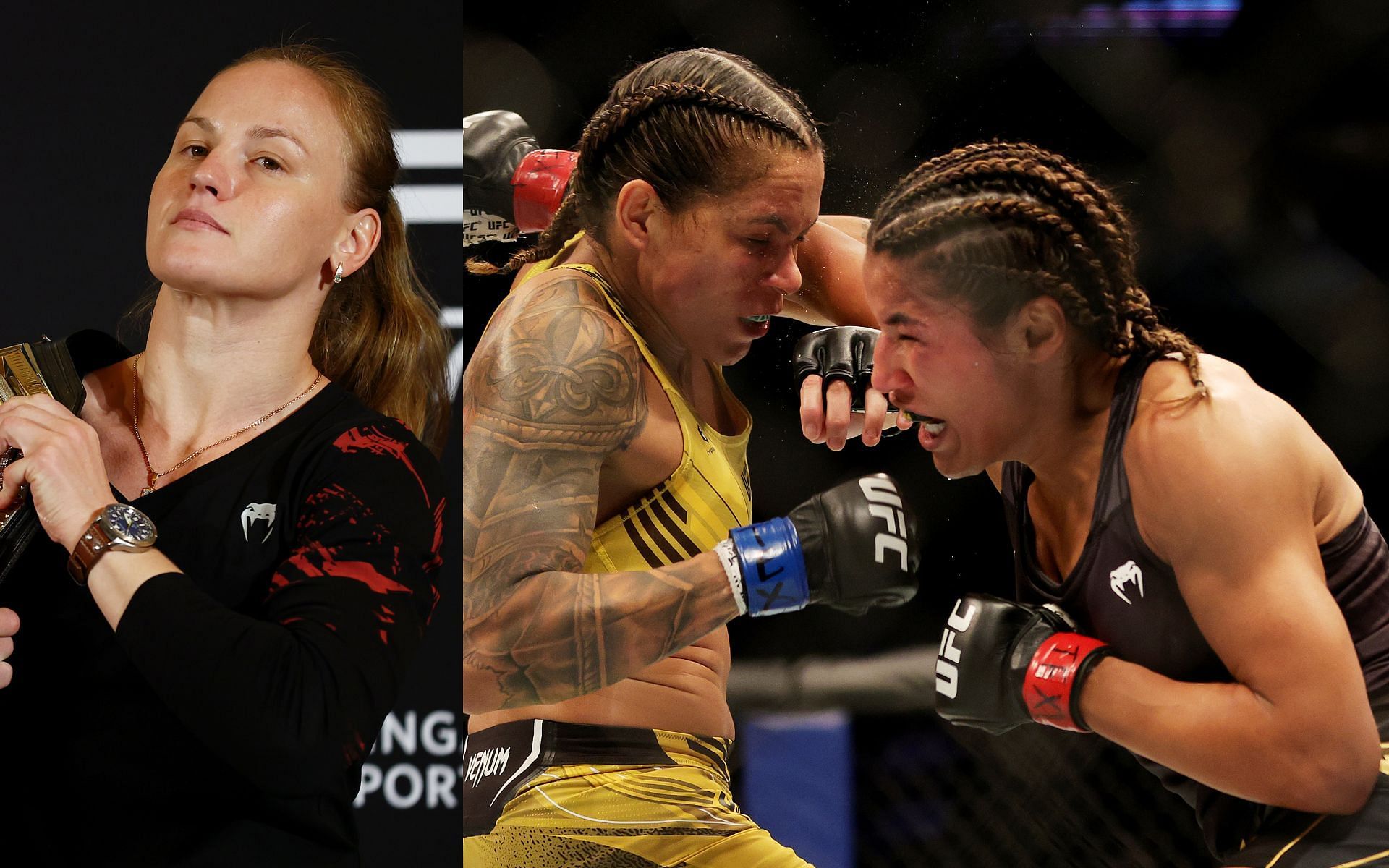 Valentina Shevchenko (L) and Amanda Nunes vs. Julianna Pena 2 (R)