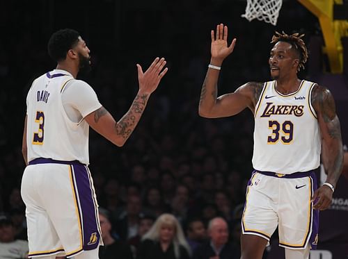 Dwight Howard (39) is unlikely to return to Anthony Davis and the LA Lakers.