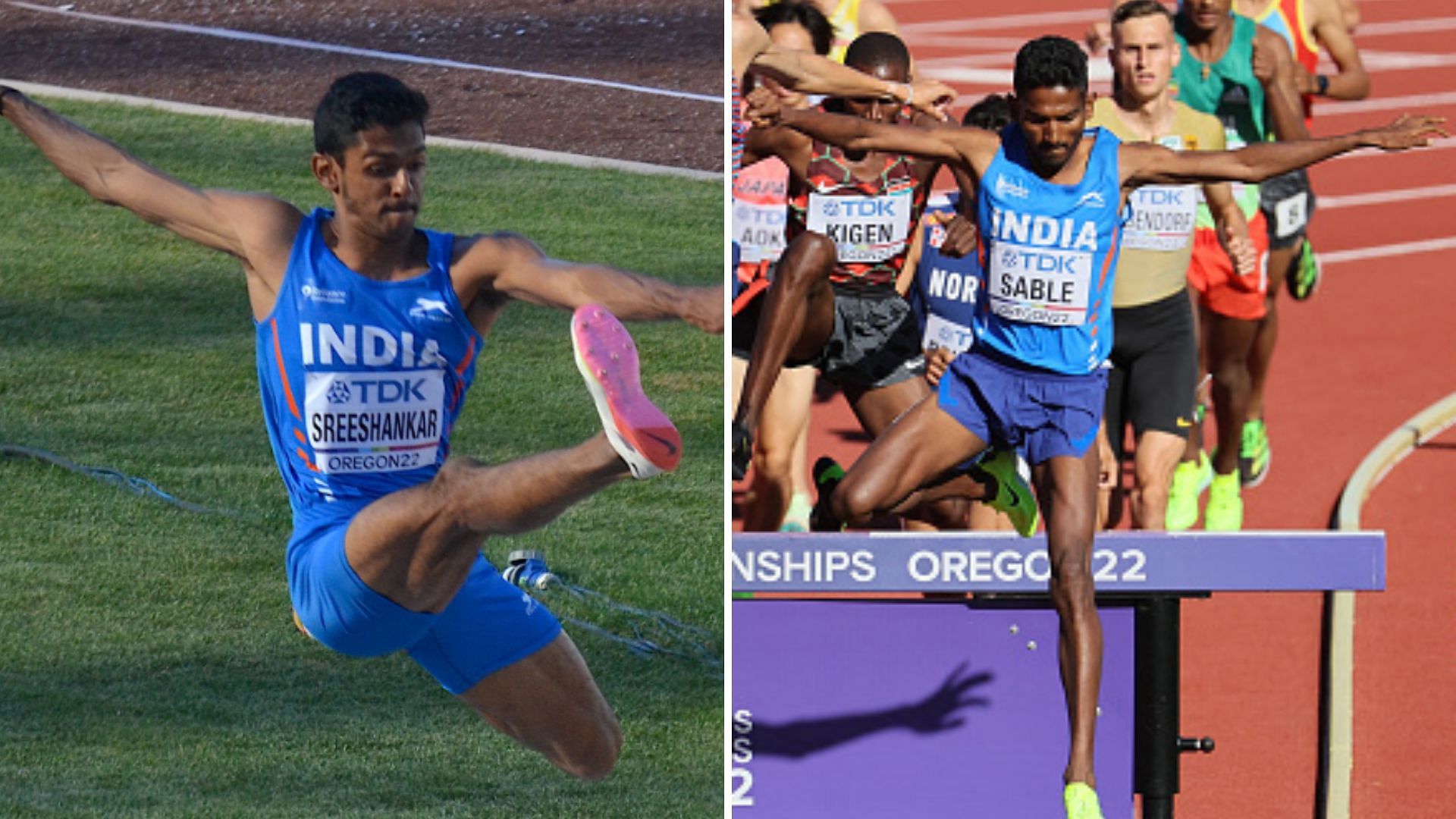 M Sreeshankar (L) and Avinash Sable had good outings on Day 1 of the World Athletics Championships 2022