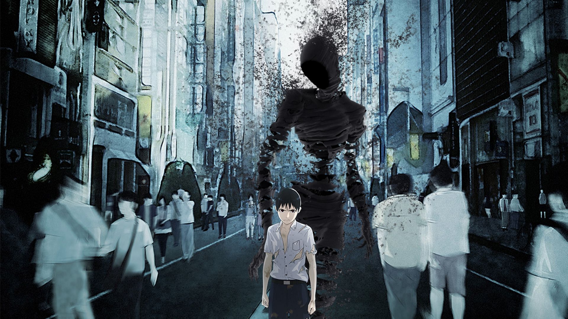 Kei and the Invisible Black Matter in Ajin: Demi-Human (Image via Gamon Sakurai/Kodansha)