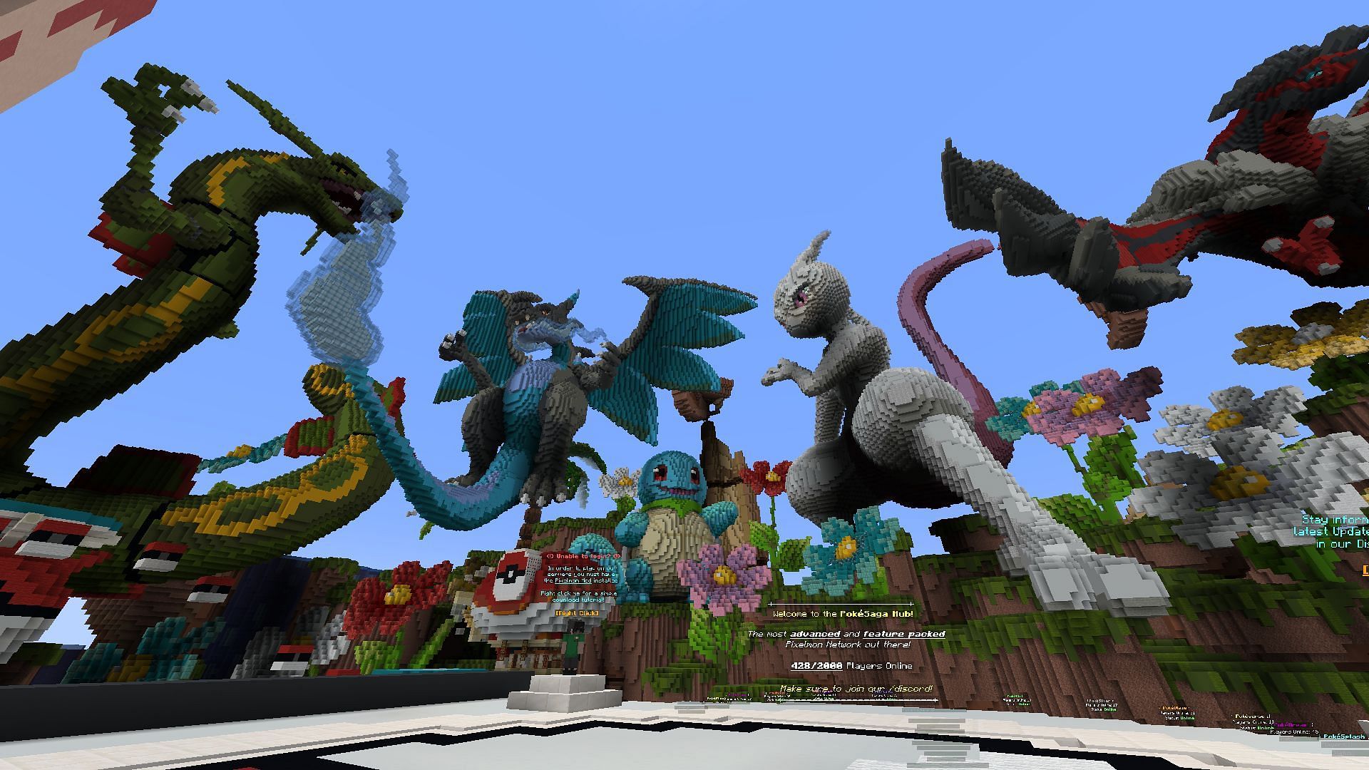 The PokeSaga spawn area (Image via Minecraft)