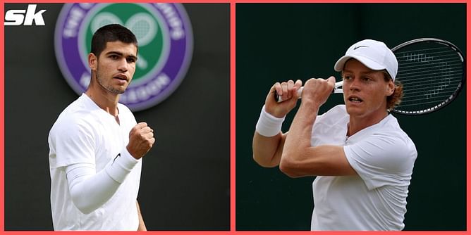 Wimbledon clash between Carlos Alcaraz and Jannik Sinner set to feature lowest aggregate age of opponents in the fourth round of a men's Grand Slam since 2008