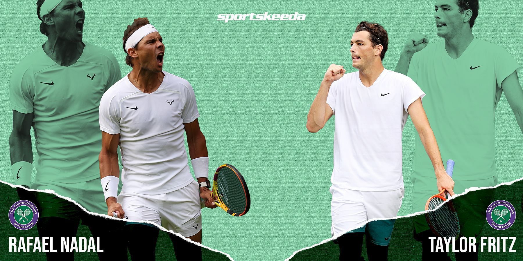 Rafael Nadal takes on Taylor Fritz in the quarterfinals at Wimbledon