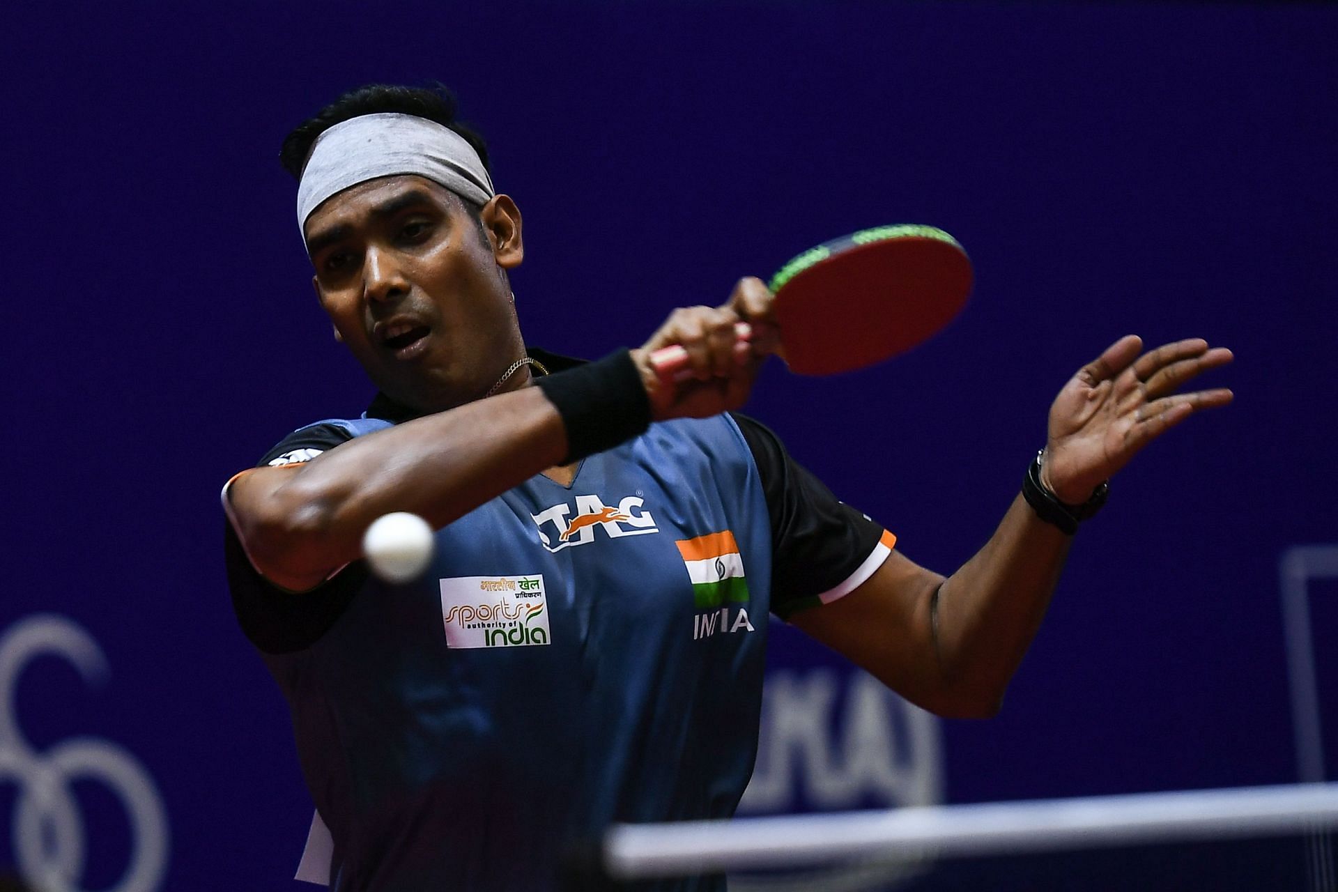 A file photo of Achanta Sharath Kamal in action. (PC: Getty Images)
