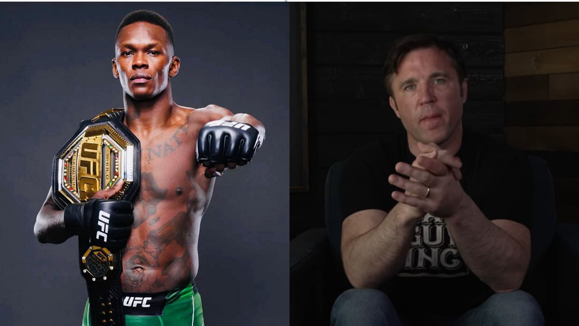 Israel Adesanya (L) and Chael Sonnen (R) [Images courtesy: @stylebender and @sonnench on Instagram]