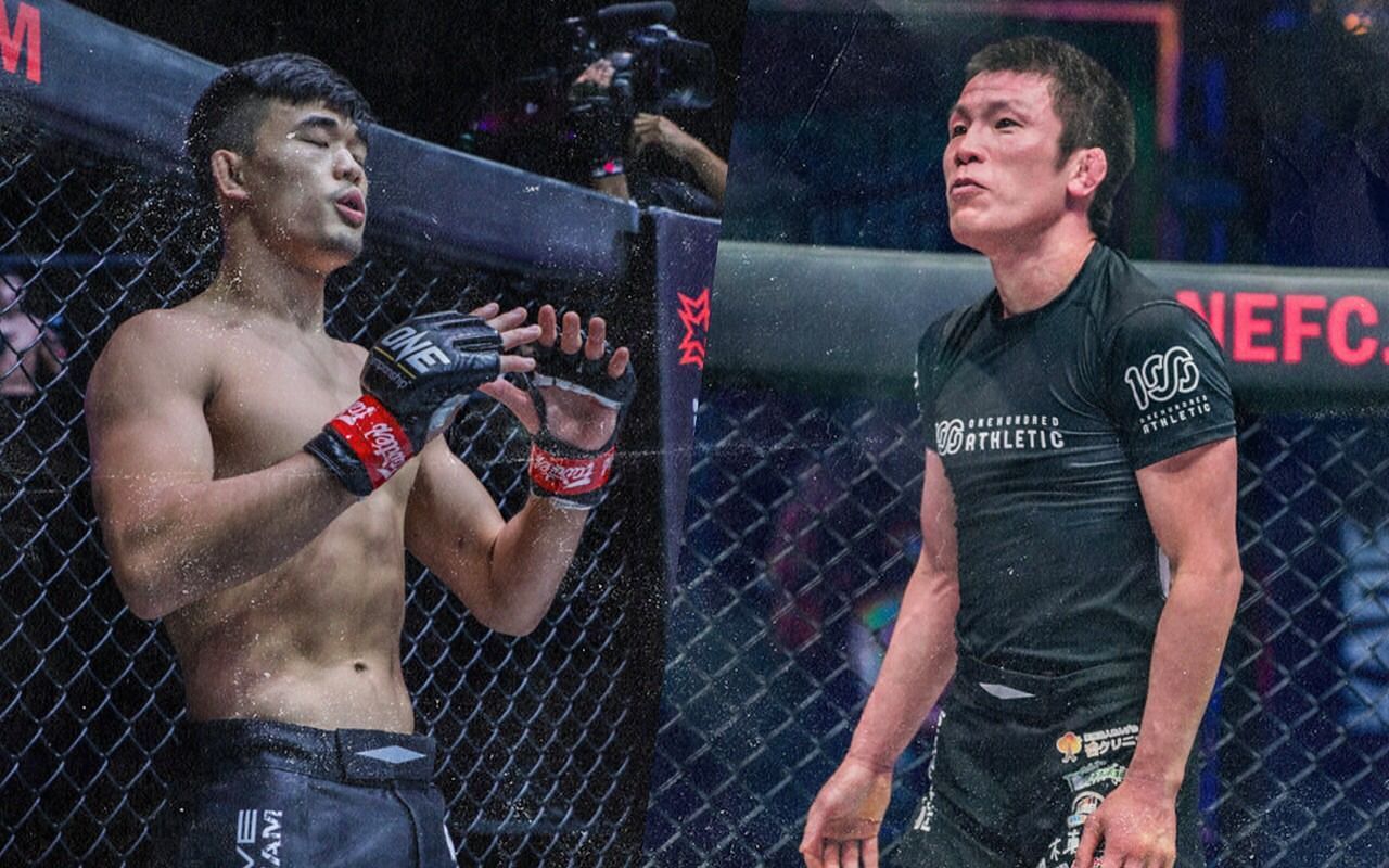 Former ONE lightweight world champion Christian Lee (left) looks back at his epic title-winning effort against Shinya Aoki (right) [Image courtesy of ONE]