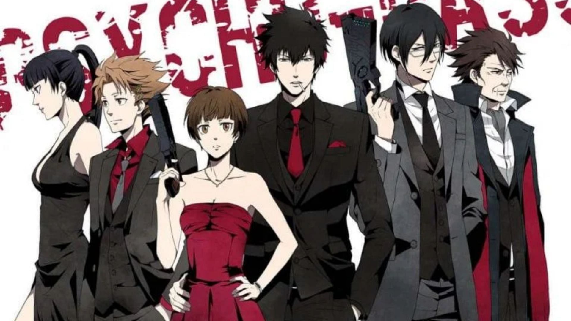 All main characters of Psycho-Pass as seen in the anime (Image via Funimation/Production I.G)