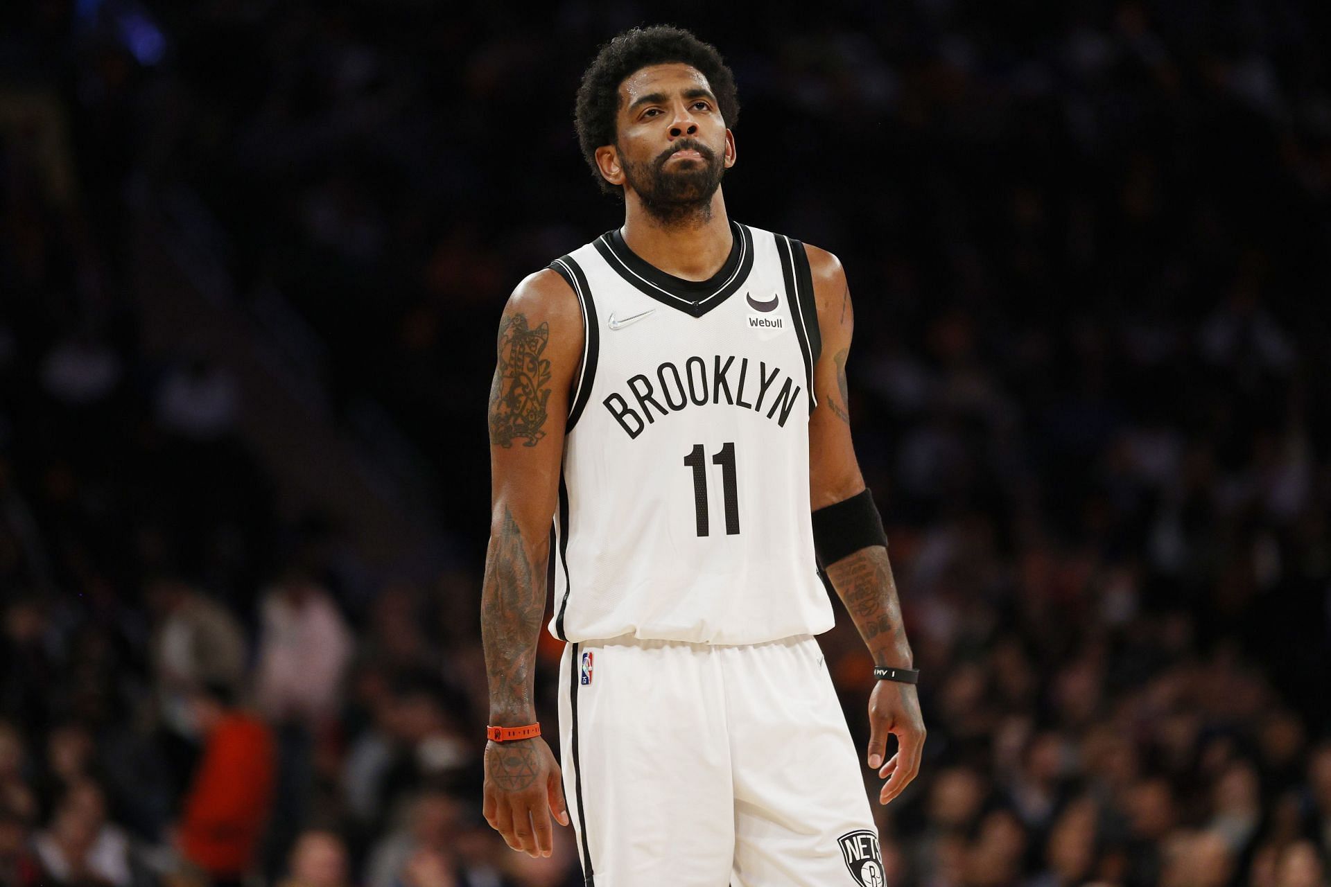 Kyrie Irving in action during Brooklyn Nets v New York Knicks