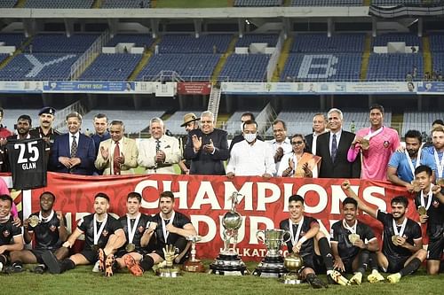 FC Goa won the 2021 Durand Cup beating Mohammedan SC in the final held at the Salt Lake Stadium. (Image Courtesy: Durand Cup Instagram)