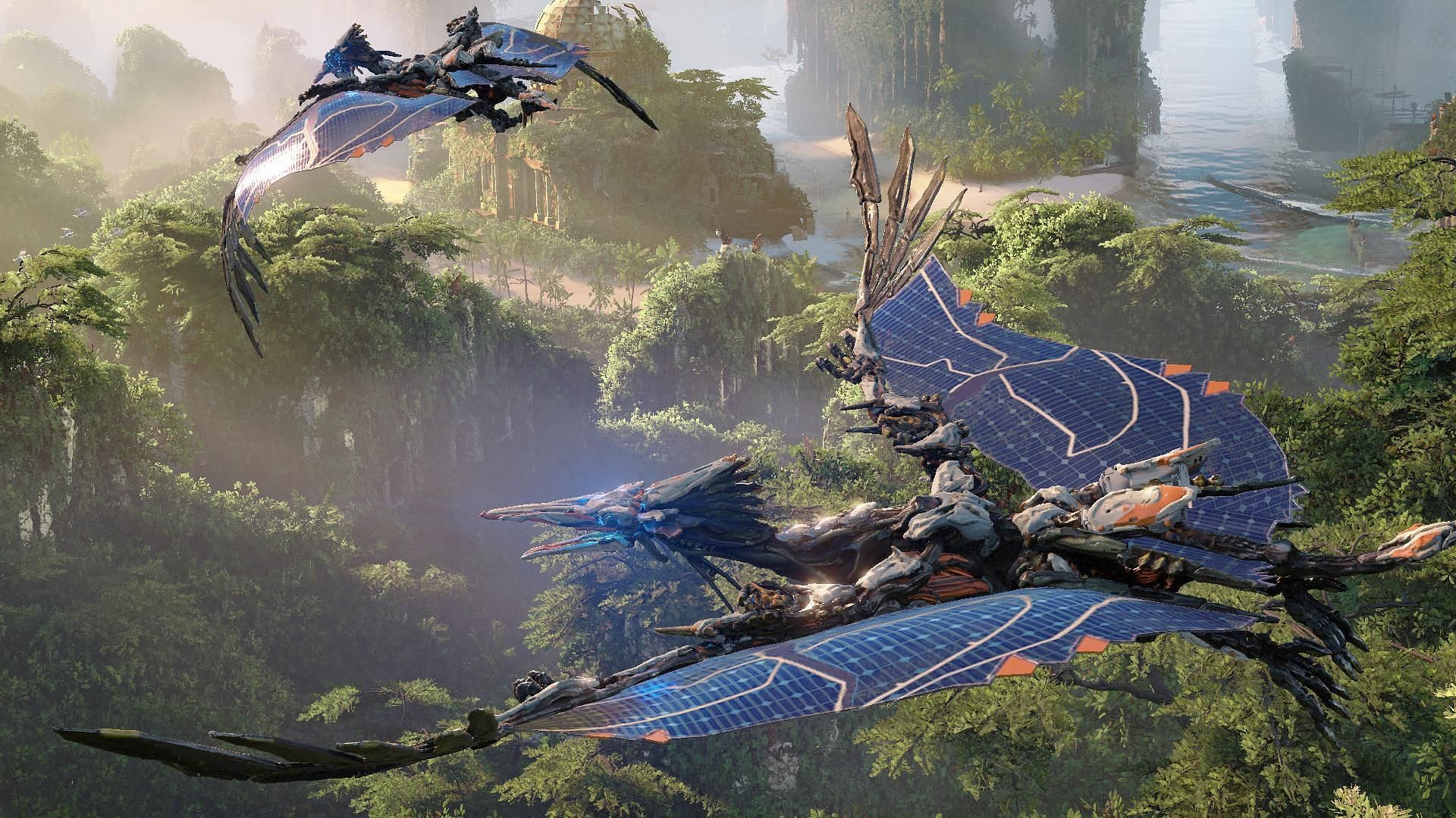 Sunwings taking a flight in Horizon Forbidden West (Image via Guerilla Games)