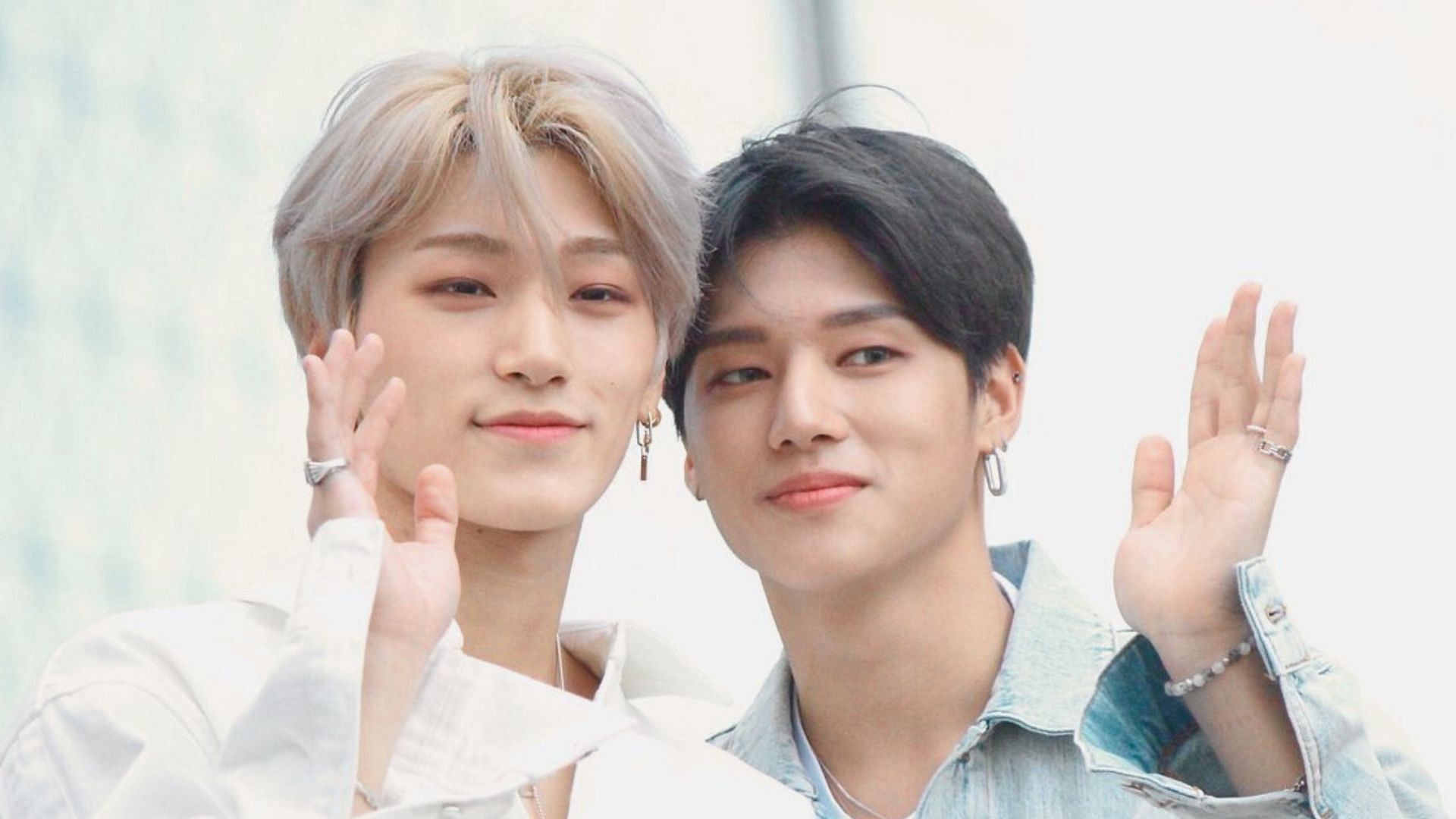 ATEEZ&#039;s WooSan have one of the sweetest friendships in the group. (Image via @almapvazquez/ Twitter)