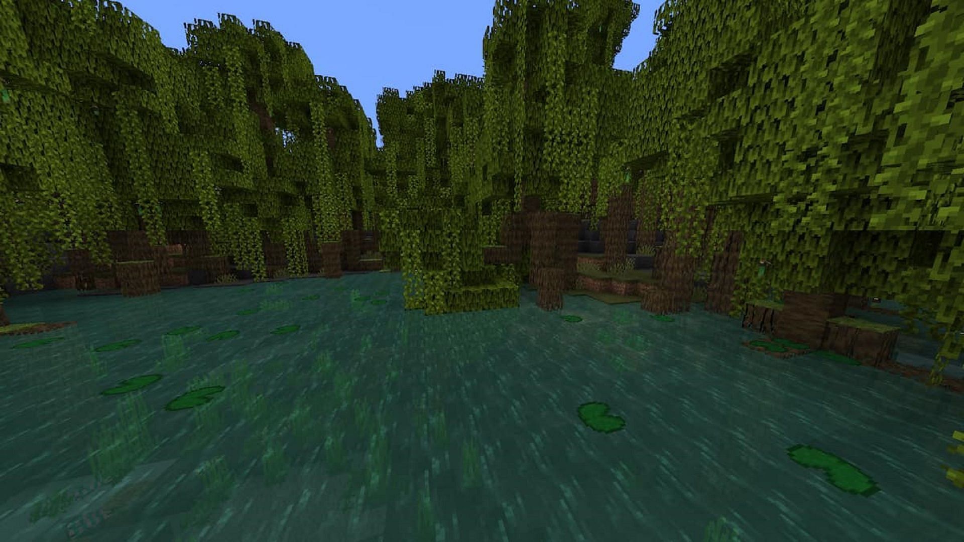 A mangrove swamp can be found close to this seed&#039;s spawn (Image via Mojang)