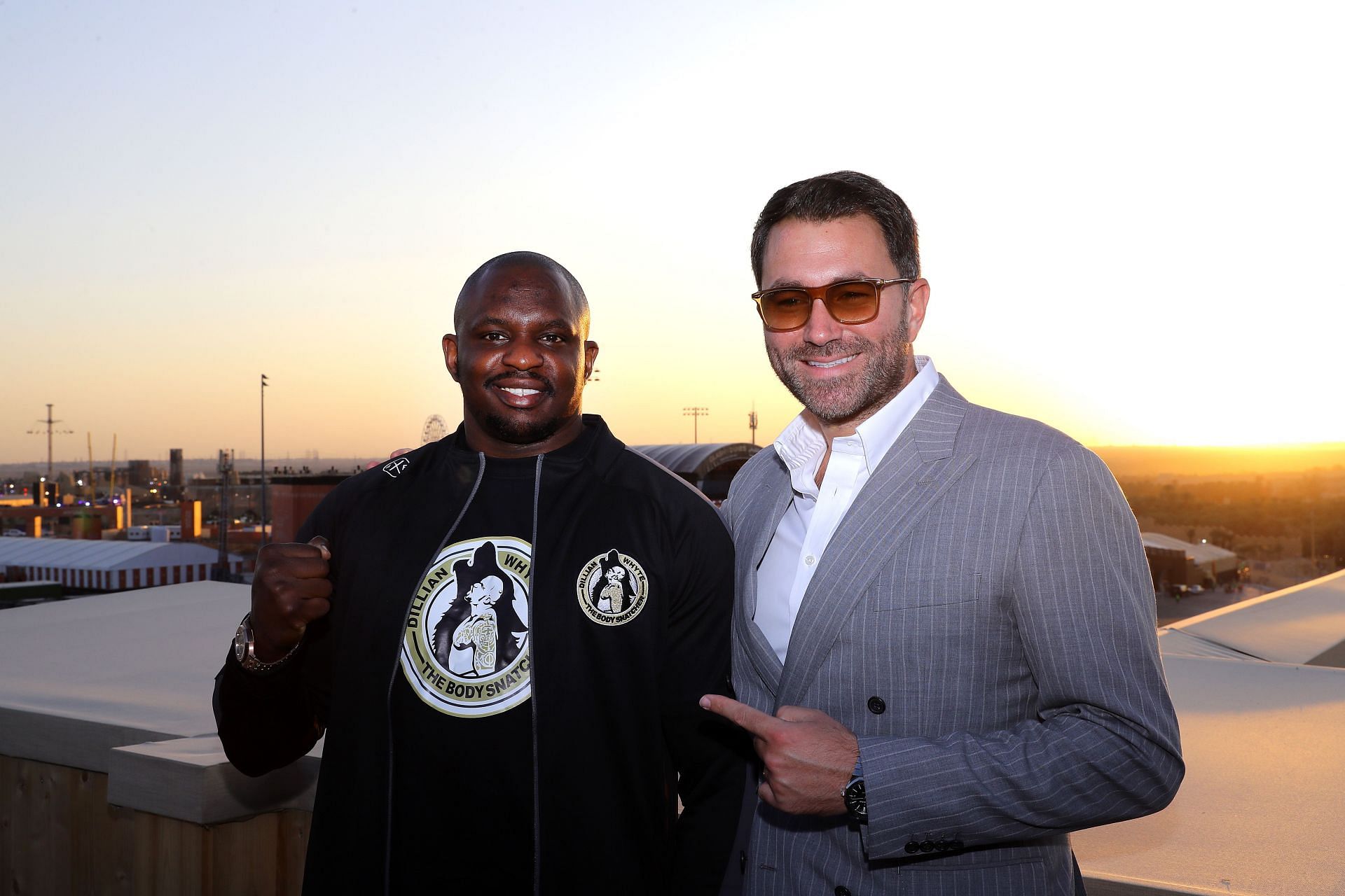 Dillian Whyte (left) and Eddie Hearn (right) - Image via Getty Images