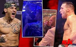 Watch: Michael Chandler and Dustin Poirier get into heated exchange at UFC 276, Jiri Prochazka looks on confused