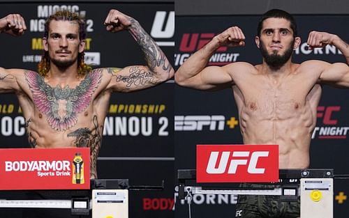 Sean O'Malley (L) and Islam Makhachev (R)