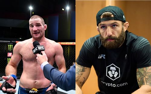 Sean Strickland (left) and Michael Chiesa (right), [via Chris Unger / Cooper Neill/Zuffa LLC]