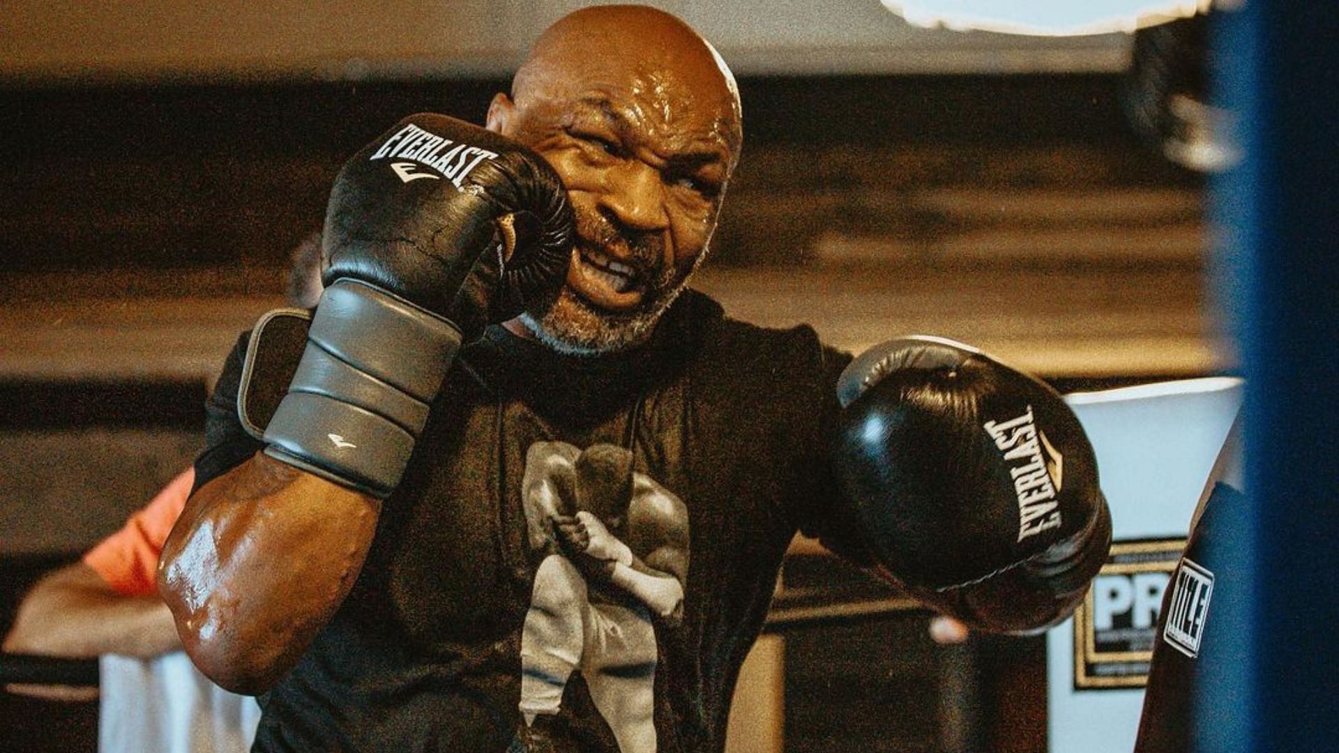 Mike Tyson spotted in an intense sparring session