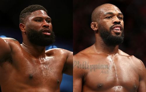 Curtis Blaydes (L) and Jon Jones (R) recently traded barbs on Twitter