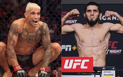 Charles Oliveira (left) and Islam Makhachev (right)