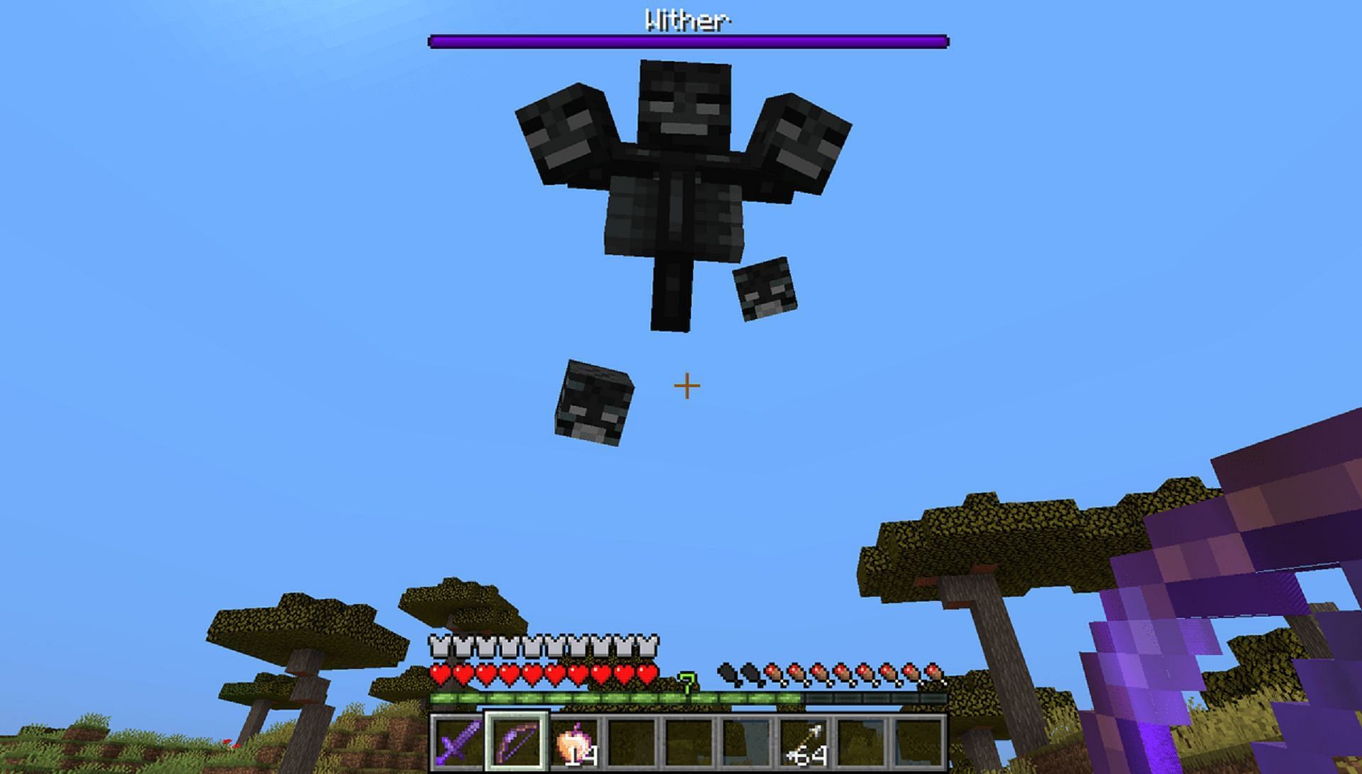 The Wither fires a skull projectile (Image via Mojang)