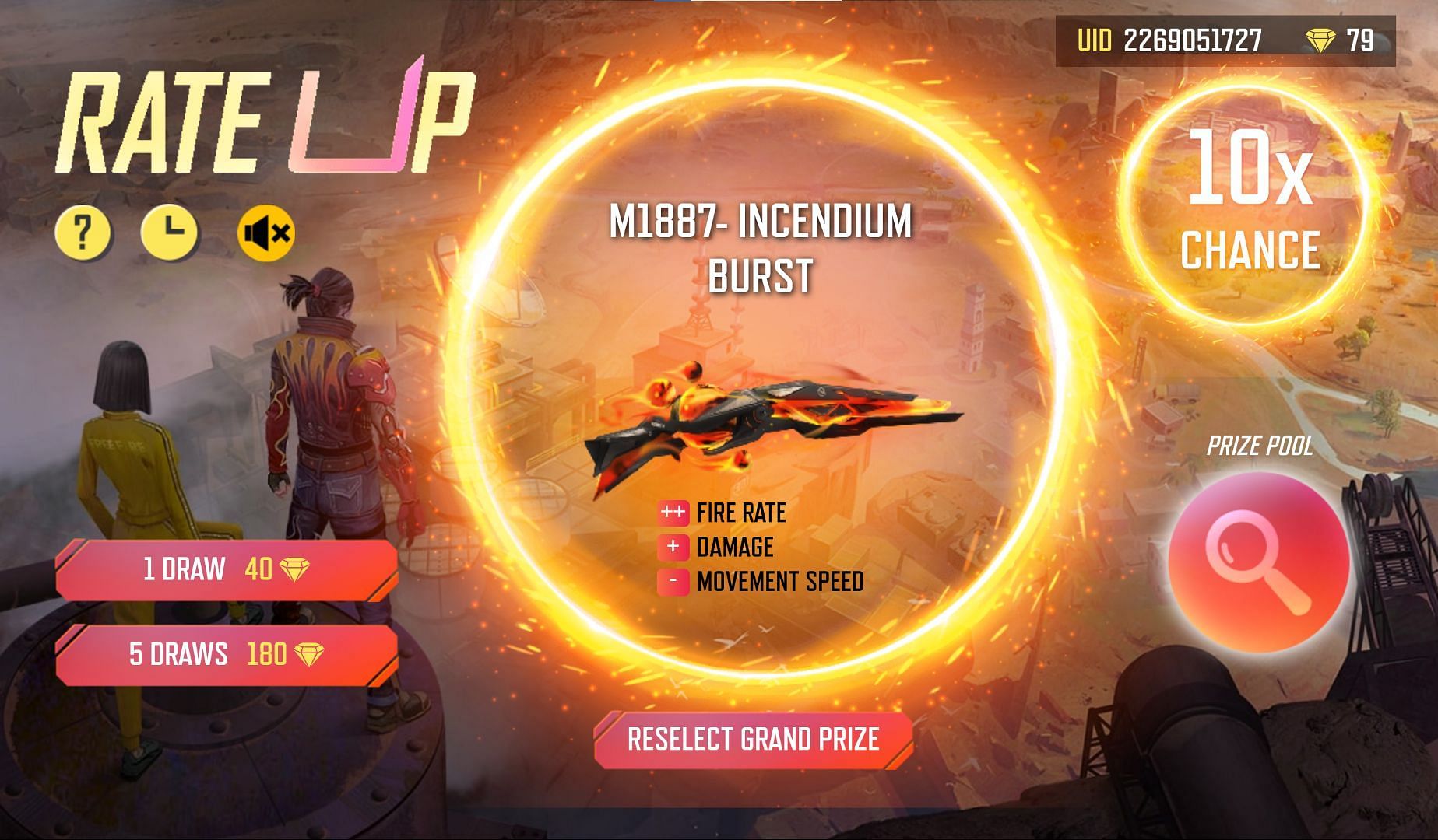 Players have the option to reselect the grand prize in Free Fire. (Image via Garena)