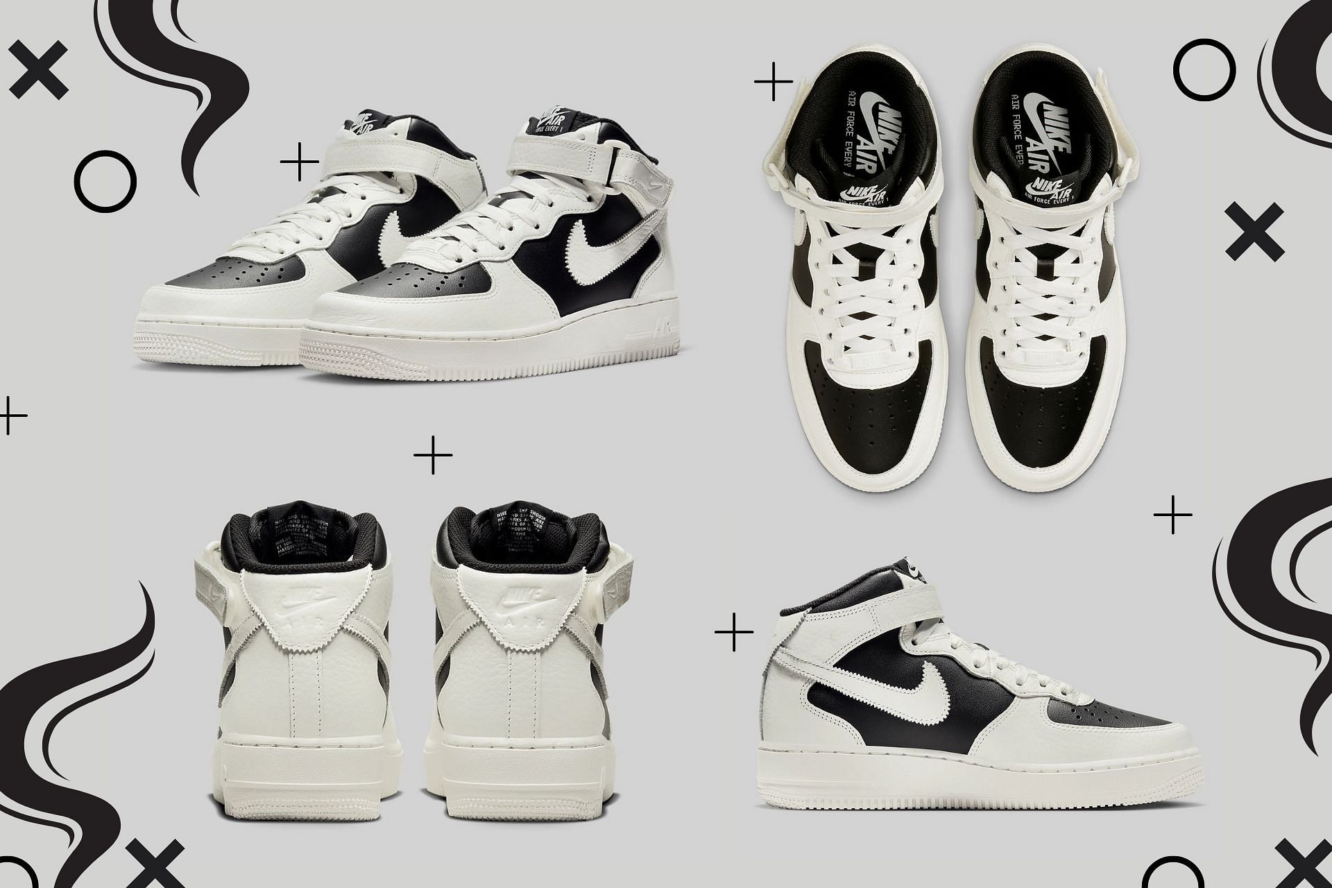 Here&#039;s a detailed look at the impending Nike Air Force 1 Mid Every 1sneakers (Image via Sportskeeda)