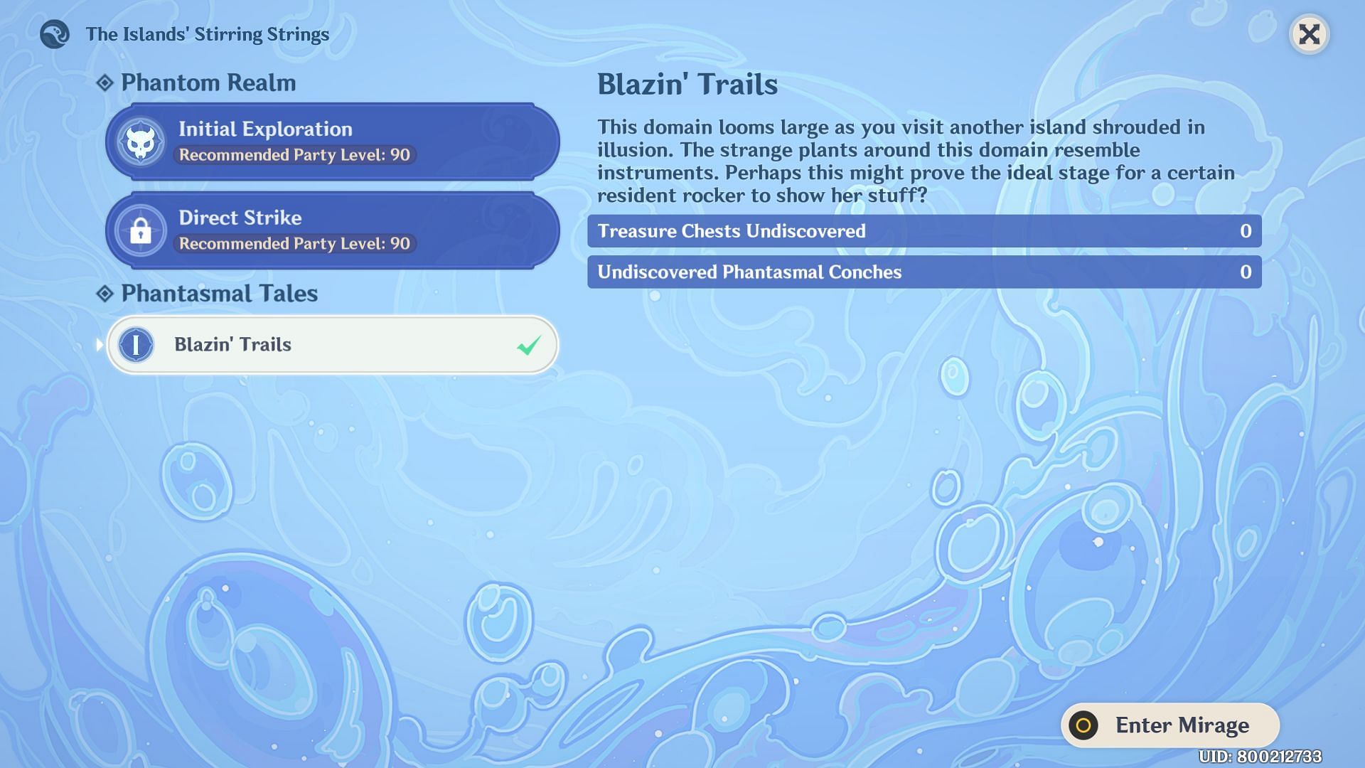There is only one part for the Blazin&#039; Trails Domain (Image via HoYoverse)