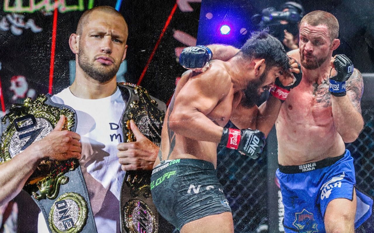 Vitaly Bigdash (right) will challenge Reinier de Ridder (left) for the ONE middleweight world title at ONE 159. (Images courtesy of ONE Championship)