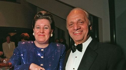 Baltimore Orioles's owner Peter Angelos and his wife, Georgia