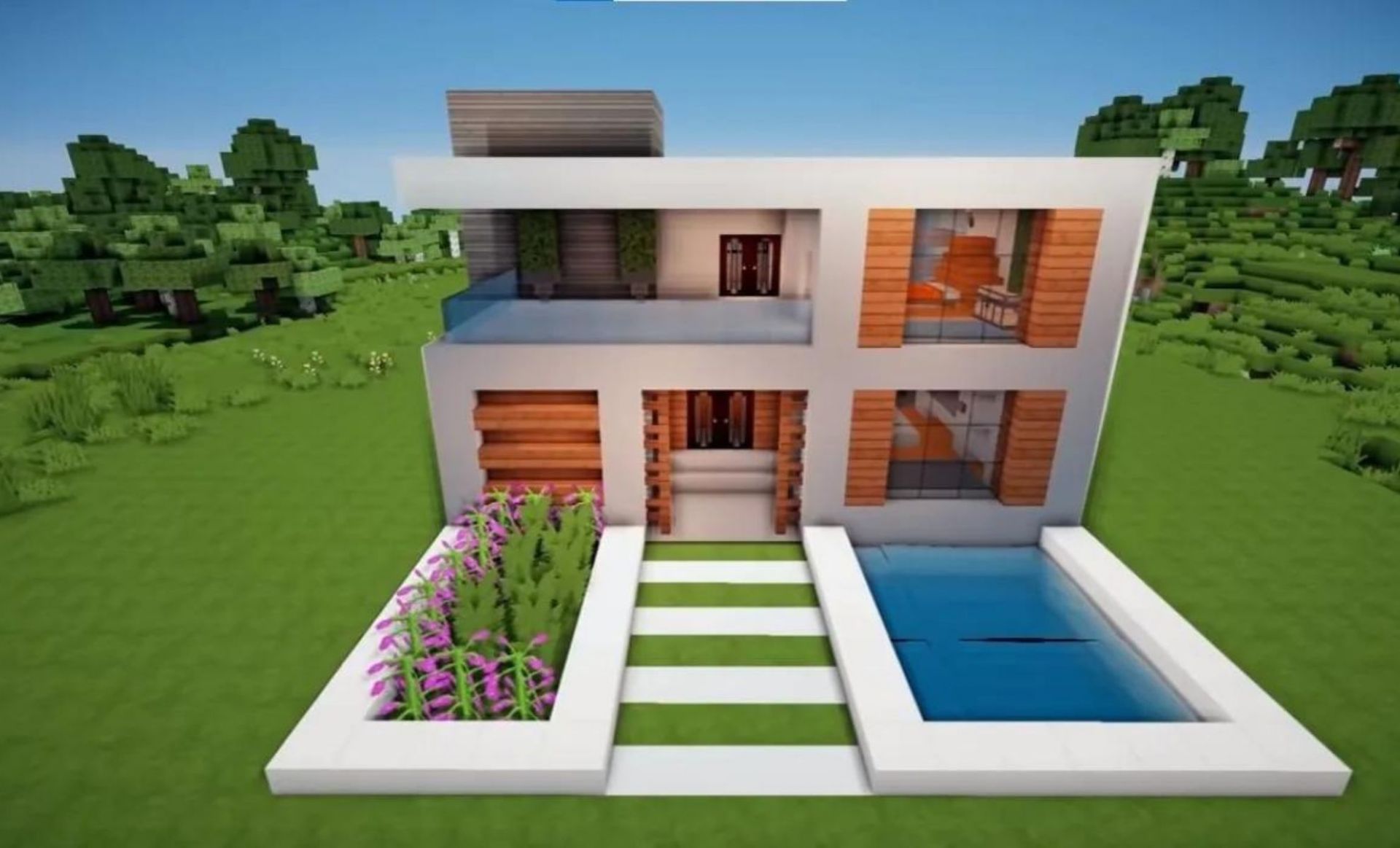 40 melhores ideias e designs de casas do Minecraft para 1.19, minecraft  modern house papel de parede HD