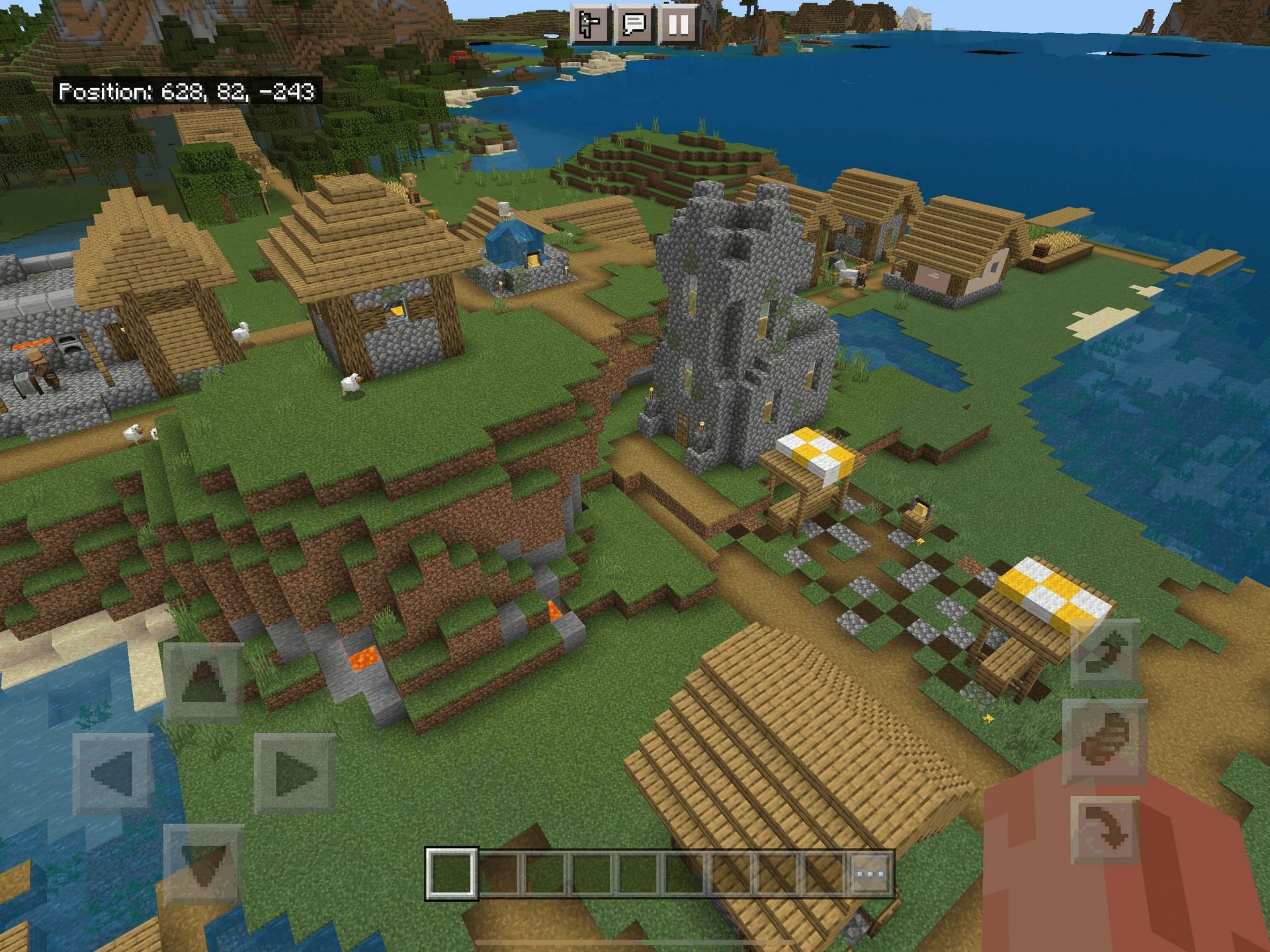 The village that players spawn in (Image via Mojang, Minecraft)