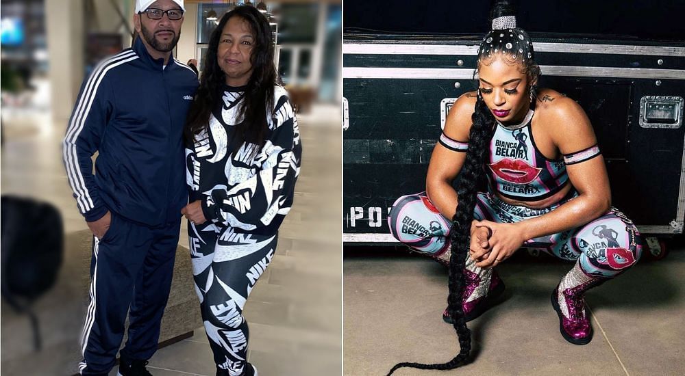 WWE Superstar Bianca Belair and her parents