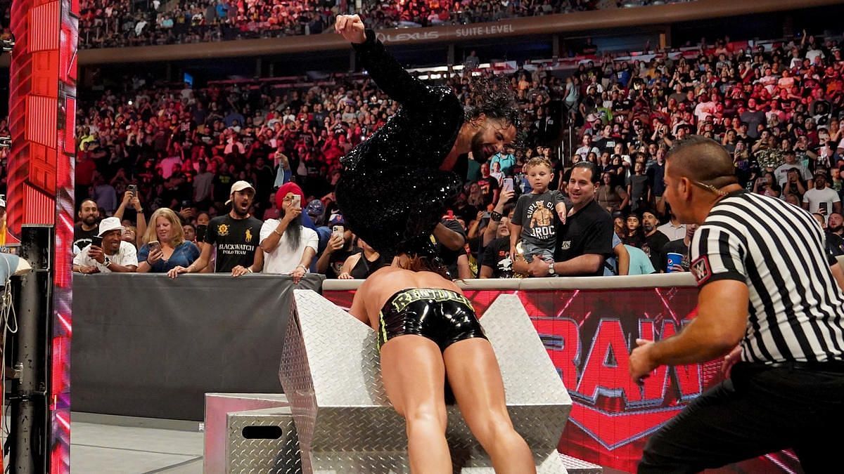 Seth Rollins curb stomped Riddle on RAW