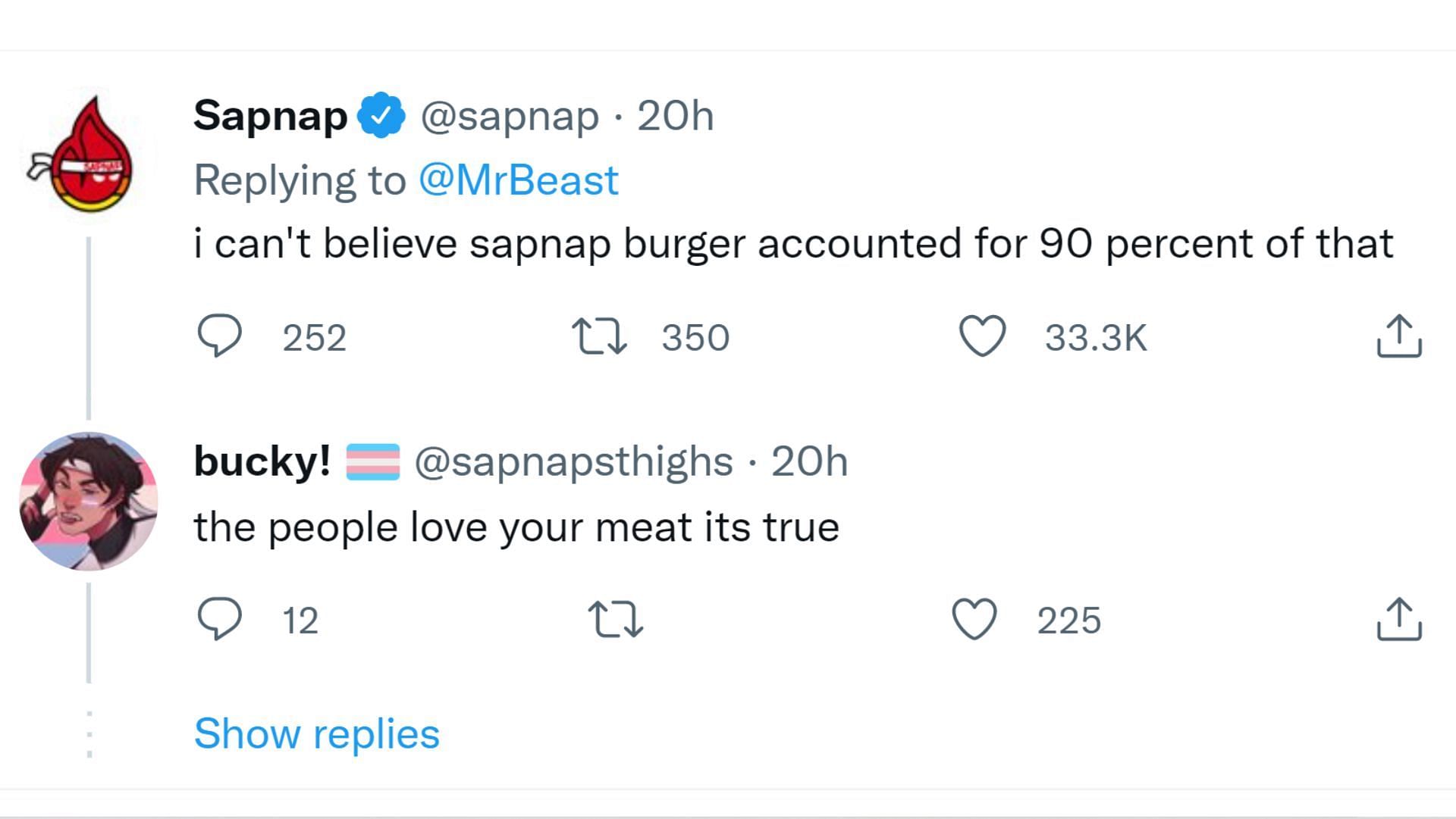 Minecraft megastar Sapnap reacts to MrBeast&#039;s tweet (Image via- MrBeast/Twitter)