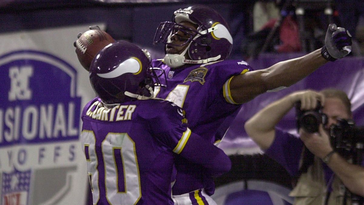 Randy Moss and Cris Carter with the Minnesota Vikings