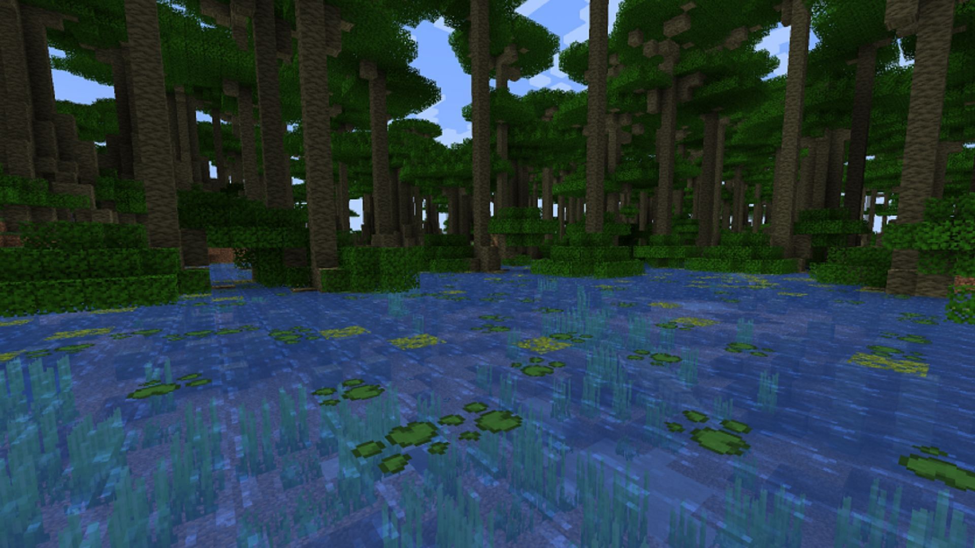 A swamp biome in Valhelsia: Volatile (Image via ValhelsiaTeam/CurseForge)