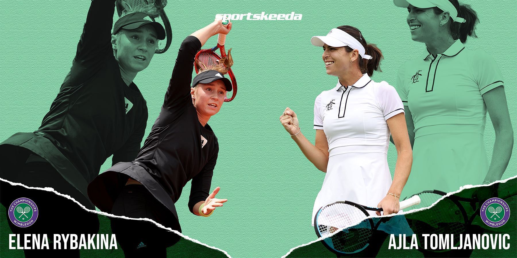 Elena Rybakina takes on Ajla Tomljanovic in the quarterfinals of Wimbledon