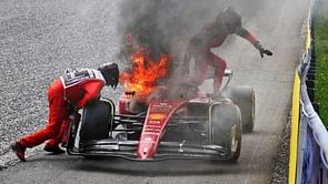 "The suit smelled a bit like barbecue"- Carlos Sainz claims he 'started to burn a little' after his Ferrari caught fire at 2022 F1 Austrian GP