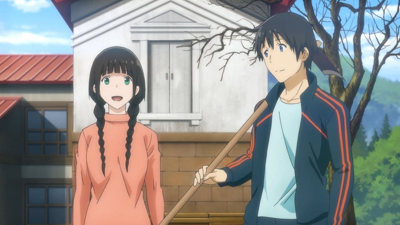 Makoto and Kei as shown in the anime (Image via Flying Witch)