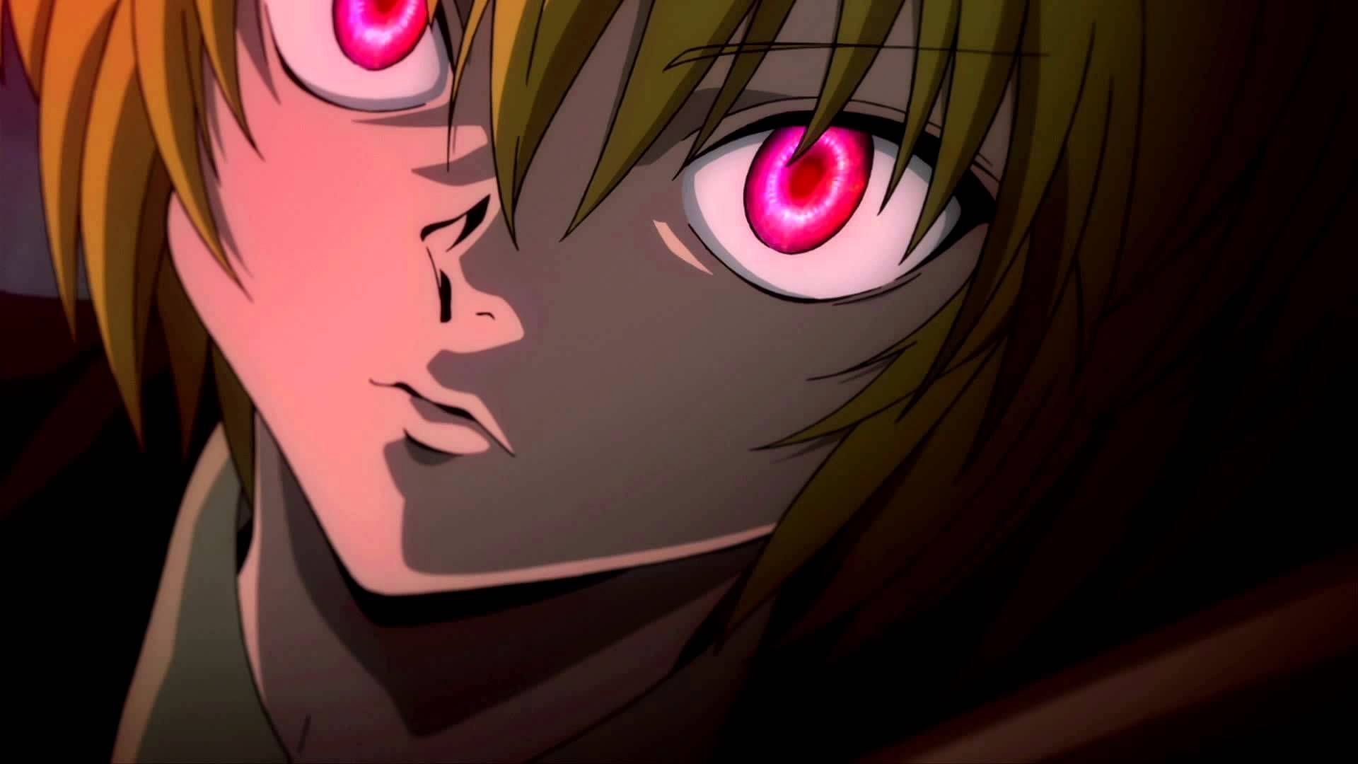 Detailed screenshot of kurapika from hunter x hunter