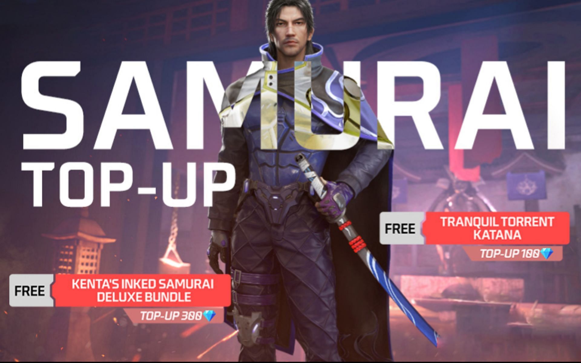 The new Samurai top-up in Free Fire MAX (Image via Garena)