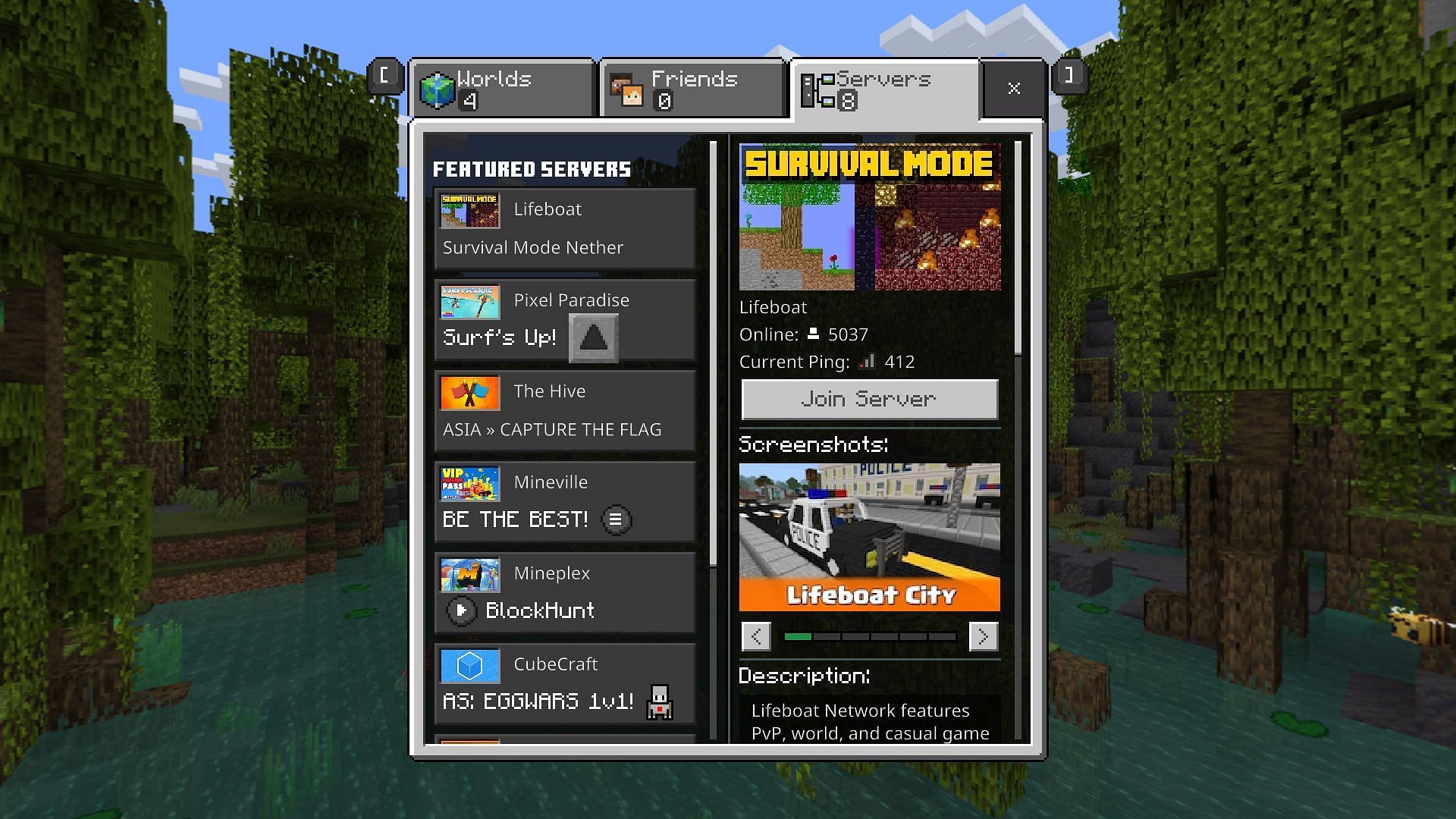 Players can also head to public servers to play with their friends (Image via Minecraft 1.19 update)