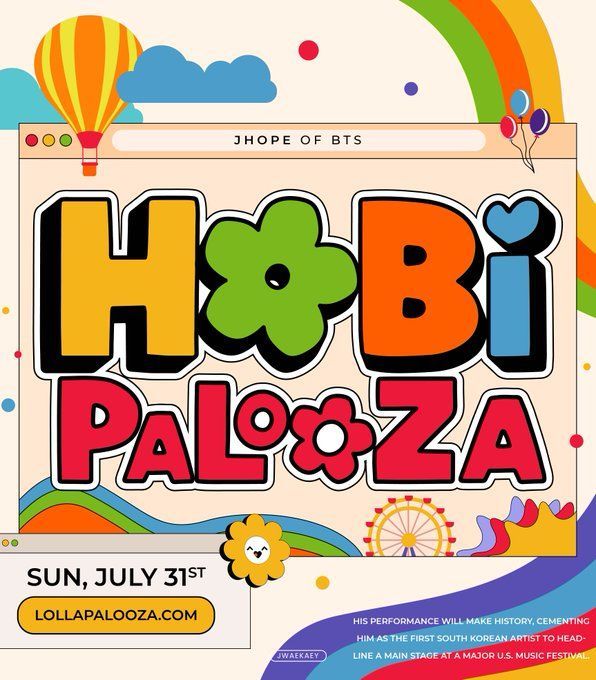 BTS J- Hope Lollapalooza 2022 Bangtan Hobipalooza Shirt - Teeholly