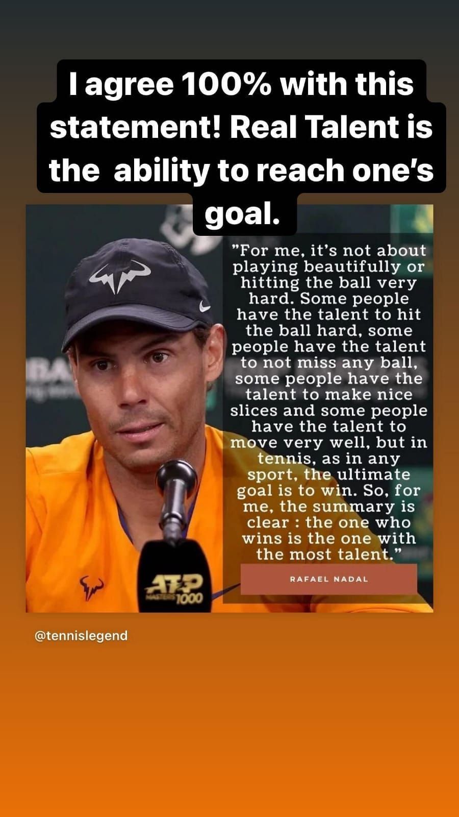 Patrick Mouratoglou's Instagram story