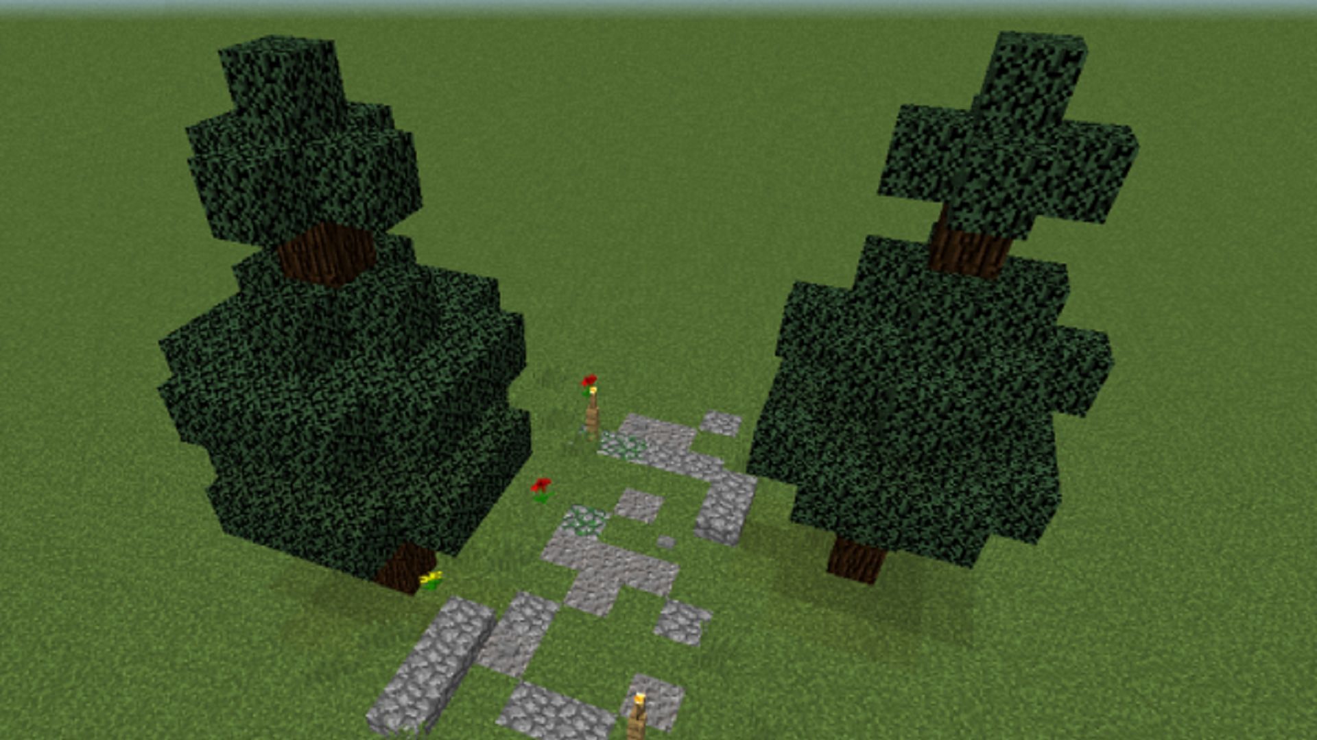 With a few pieces of cobblestone, players can have an antiquated medieval path (Image via Rocky231/Grabcraft)