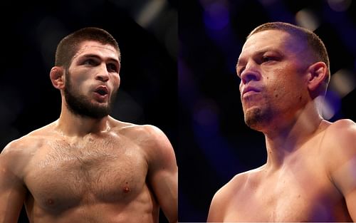 Khabib Nurmagomedov (left), Nate Diaz (right)